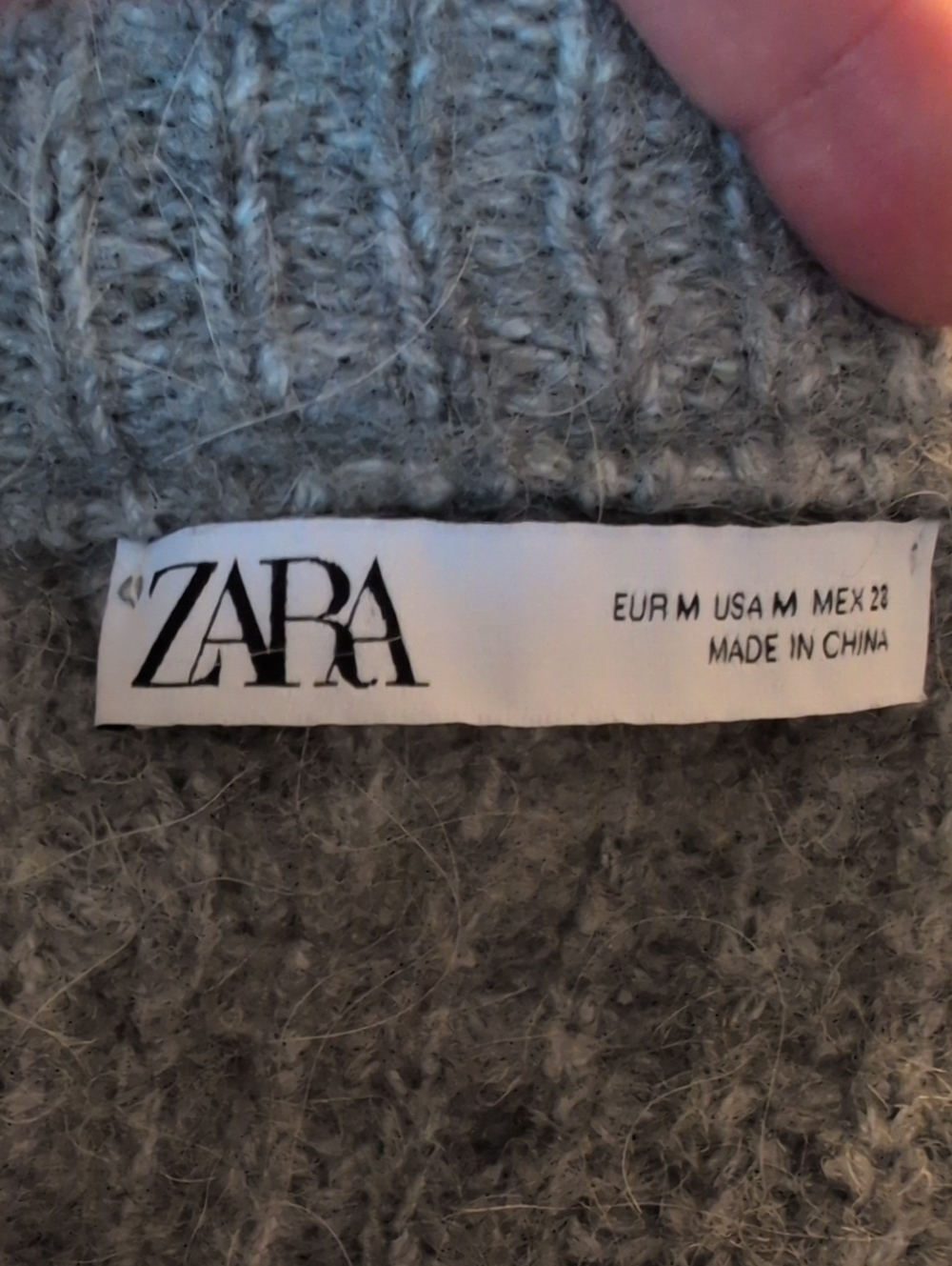 Zara Gray Alpaca Wool Textured Ribbed Knit Button Front Cardigan SZ L - Picture 12 of 16